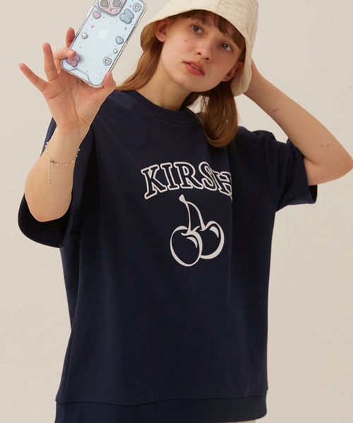 KIRSH アーチロゴ チェリー スウェットシャツトレーナー tシャツ KIRSH ARCH LOGO CHERRY SHORT SLEEVE SWEAT キルシー