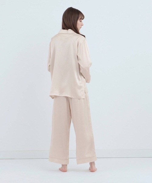 31869 Foo Tokyo（フートウキョウ）　シルク　ルームウェア　M トップス】シルクパジャマ ジェンダーレス ミントグリーン | Foo Tokyo