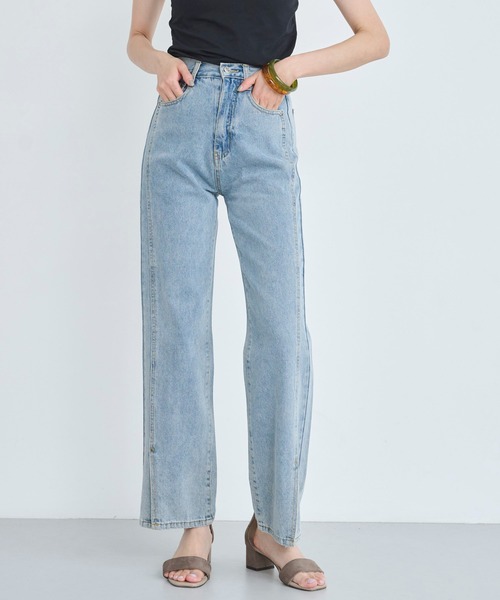ジーンズ デニム デニムパンツ 「XS〜Lサイズ展開」ハイウエスト