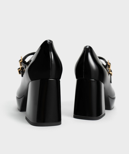 CHARLES ＆ KEITH パンプス ブロックヒール メリージェーン