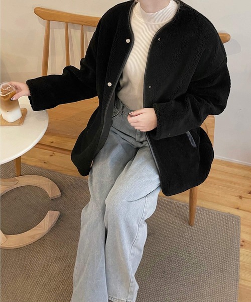 shopnikoniko（ショップにこにこ） ジャケット ノーカラージャケット