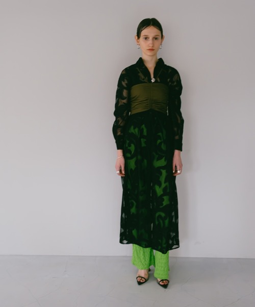 sahara（サハラ） レディース ワンピース Lace Long Shirt Dress