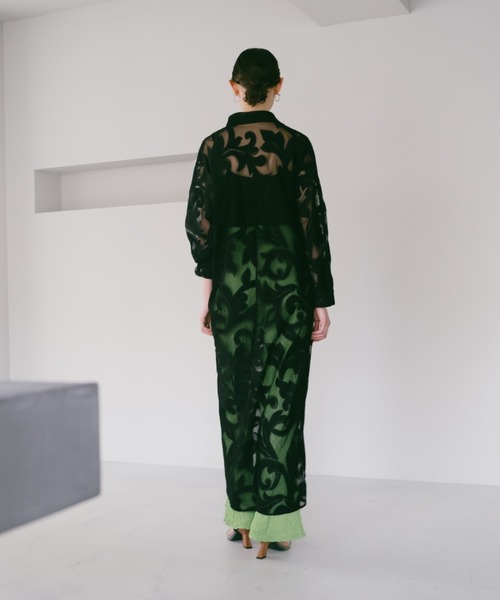 sahara（サハラ） レディース ワンピース Lace Long Shirt Dress