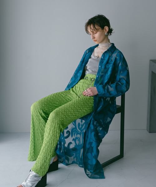sahara（サハラ） レディース ワンピース Lace Long Shirt Dress