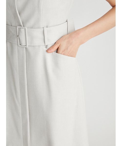 ワンピース 太ベルト付きワンピース 