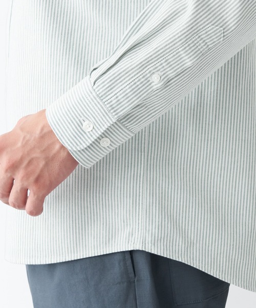 無印良品（MUJI） シャツ 洗いざらしオックスボタンダウン長袖シャツ