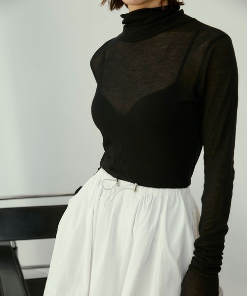トップス Moon JOSE MOON（ジョゼムーン）の「SPANGLE BIJOU SHEER TOPS