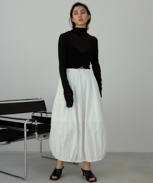 JOSE MOON トップス　フリーサイズ JOSE MOON ニット セーター BACK SLIT SHEER KNIT TOPS/バック