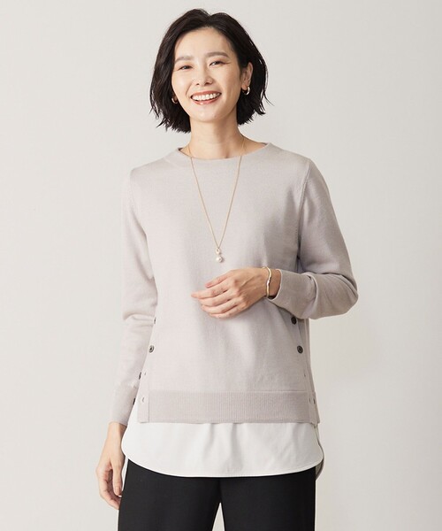ニット セーター CLEAR LIGHT WOOL ボートネック ニット レディース