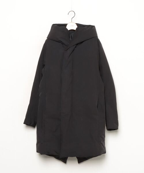 アタッチメント　ストレッチタフタ　フーデッド　ダウンコート　ブラック　5サイズ. ATTACHMENT（アタッチメント）の「T400ノイズコーティングストレッチ