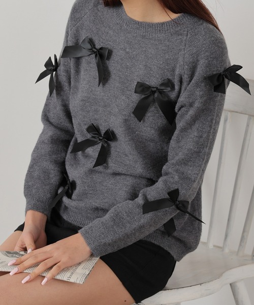 Chick ニット セーター 「元日向坂46 渡邉 美穂様着用」RIBBON CREW