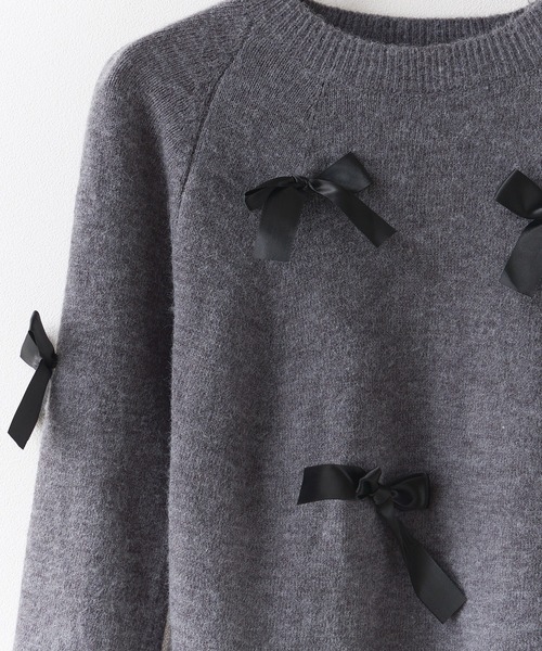 Chick ニット セーター RIBBON CREW NECK KNIT / リボンクルー