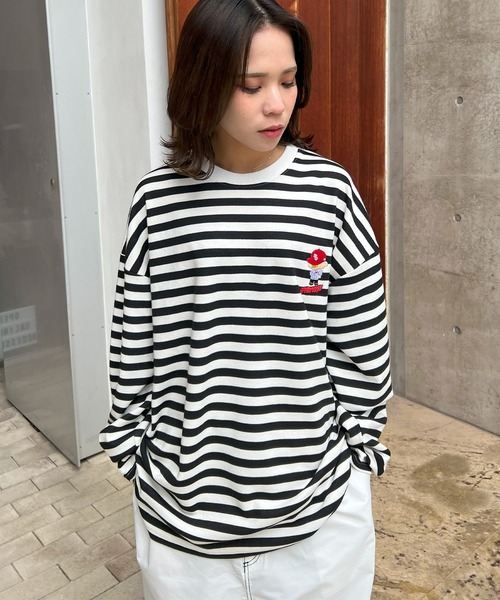 MEMORY tシャツ 「MEMORY」バブちゃんボーダーロンTee / Babu