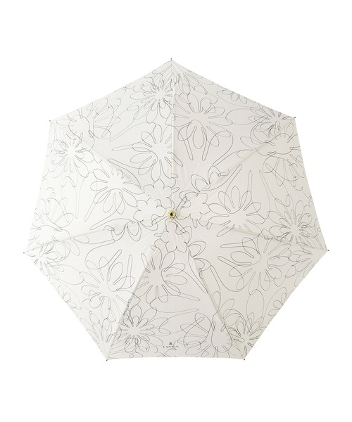 LANVIN en Bleu 折りたたみ傘 折り畳み 軽量 雨傘 簡単開閉 ライン