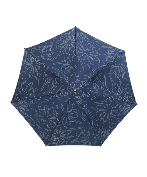 LANVIN COLLECTION 花柄折りたたみ傘 LANVIN en Bleu 折りたたみ傘 折り畳み 軽量 雨傘 簡単開閉 ライン