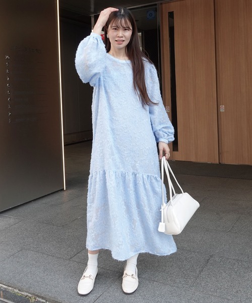 CORNERS ワンピース 花柄シアージャガード前後2wayワンピース