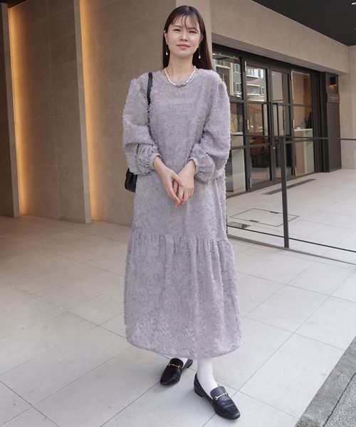 CORNERS ワンピース 花柄シアージャガード前後2wayワンピース