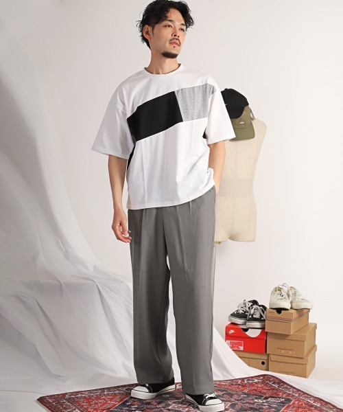 Pants ワイド パンツ スラックス メンズ レディース　Lサイズ9 楽天市場】【7/20(日)23:59迄クーポンで10％OFF】ワイドパンツ