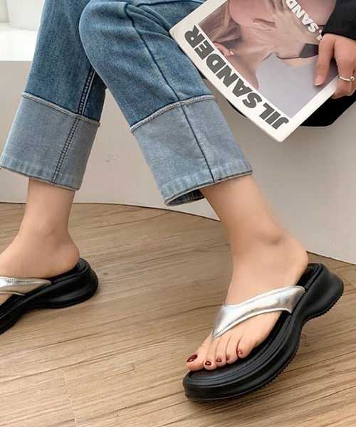 SVEC（シュベック） サンダル 厚底 ビーチサンダル ボリュームソール