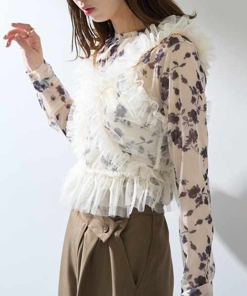 MAISON BREEZE reveur キャミソール 「MAISON reveur」チュールフリル