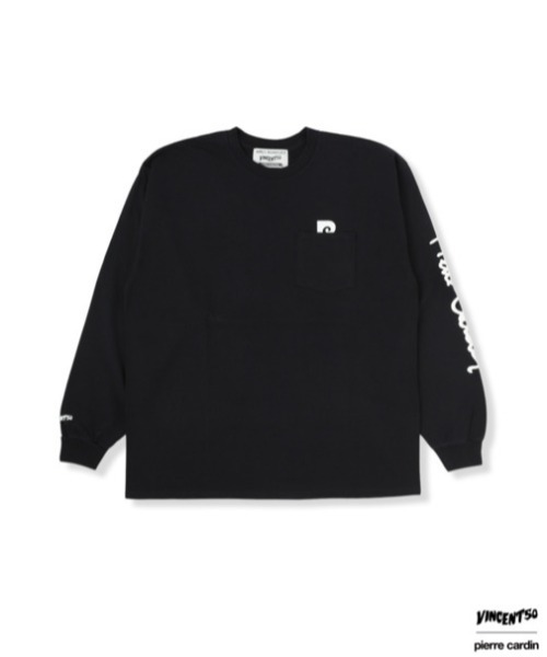 tシャツ VINCENT50 Pierre SHOULDER PRINT LONG TEE / バンソンサンカント ピエール ショルダー プリント ロ