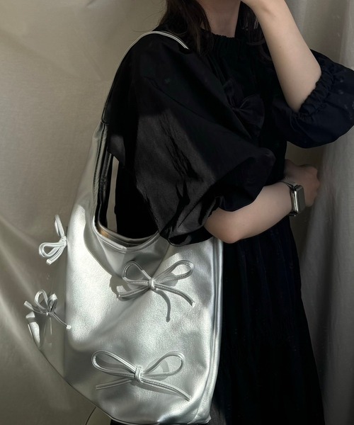 トートバッグ シルバーリボントートバッグ レディース : ZOZOTOWN