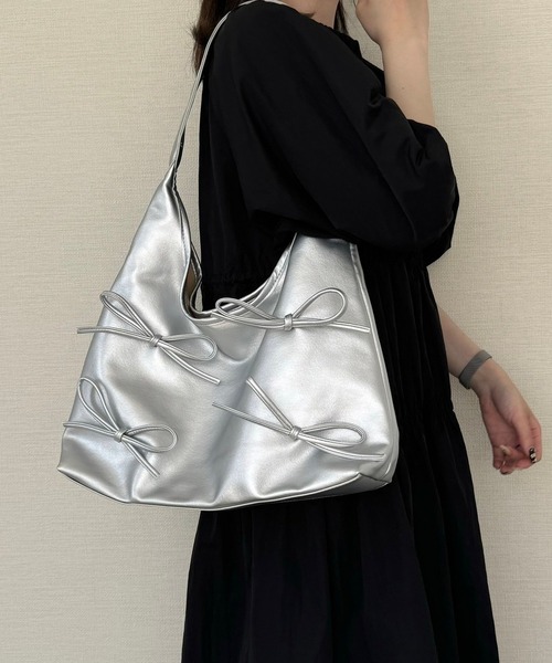 トートバッグ シルバーリボントートバッグ レディース : ZOZOTOWN