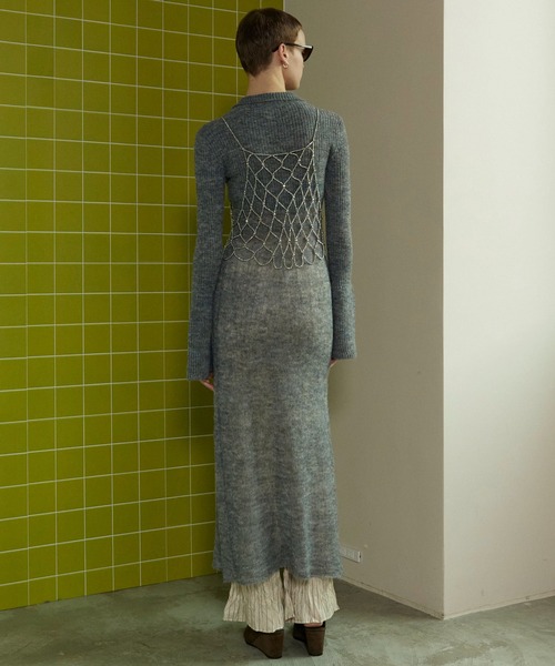 MAISON SPECIAL（メゾンスペシャル） ワンピース Sheer Knit Polo