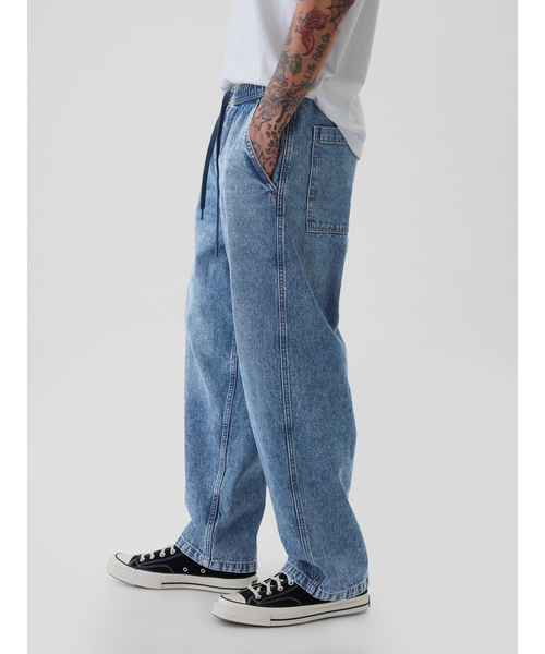 ライトブルーワイドレッグデニムパンツGAP BAGGY