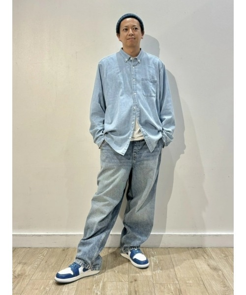 ライトブルーワイドレッグデニムパンツGAP BAGGY