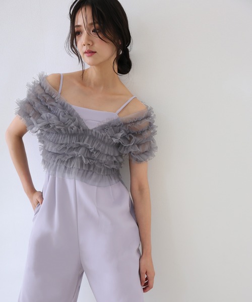 チュール ベスト 3way オールインワン ワイド パンツドレス 結婚式 楽天市場】チュールベストオールインワンドレス パーティー