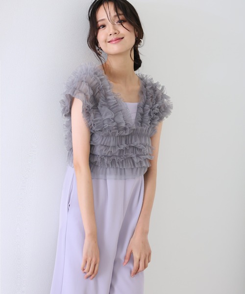 PourVous パンツドレス ワイドフォーマルお呼ばれロング丈＆結婚