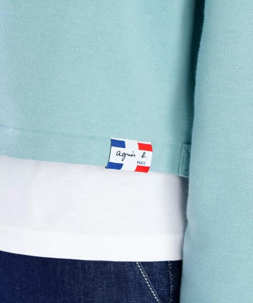 名作 agnes b. 8部袖 プレッションカーディガン 日本製 R-7556 JDJ6 CARDIGAN リネンカーディガンプレッション ｜agnès b