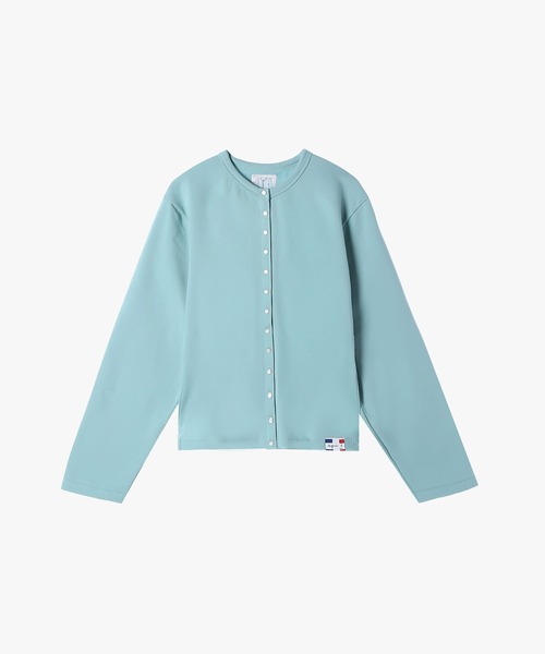 未着用】agnès b. カーディガンプレッション孔雀プリント長袖 S