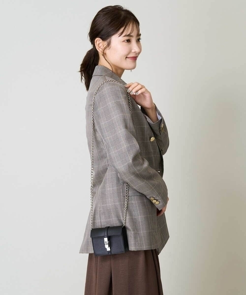ヤマダヤ vin レザー チェーン ミニショルダーバッグ 革 レザーショルダーバッグ ミニ / FUJITAKA（フジタカ）公式 / 本革