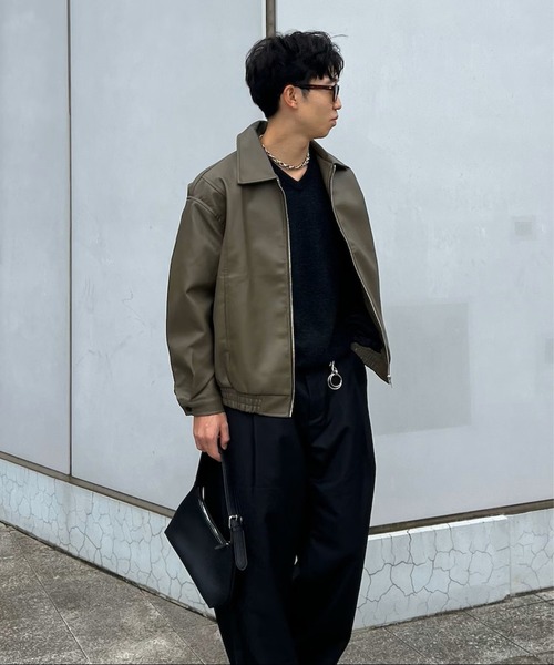 TOBEE ブルゾン アウター 「Tobee」ヴィンテージ レザー ブルゾン