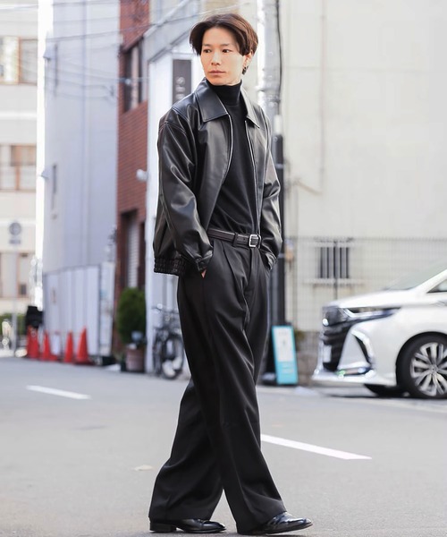 Eastern ヴィンテージ　レザージャケット　レザーブルゾン　ブラック　美品 TOBEE ブルゾン アウター 「Tobee」ヴィンテージ レザー ブルゾン