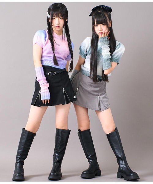 ANAP GiRL（アナップガール） スカート ベルト付ZIPスカートインパンツ