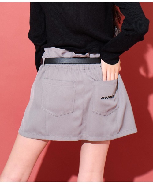 ANAP GiRL スカート ベルト付ZIPスカートインパンツ付 キッズ