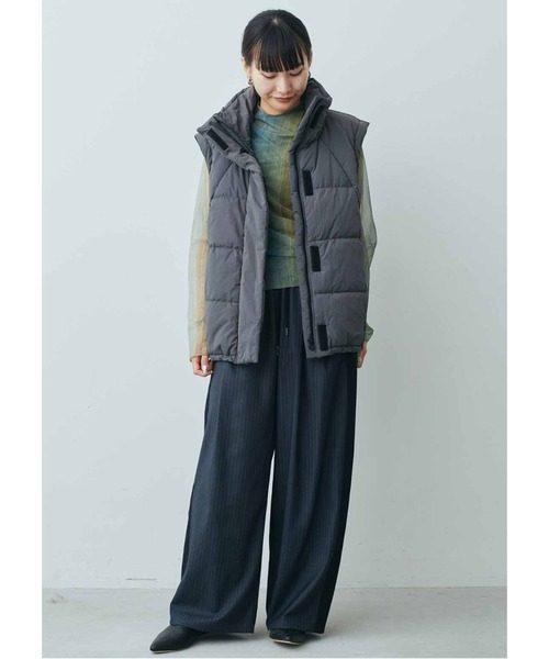 MEDE19F（メデジュウキュウ） スラックス パンツ ストライプサイド