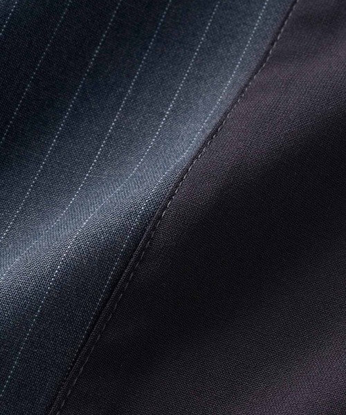 MEDE19F（メデジュウキュウ） スラックス パンツ ストライプサイド