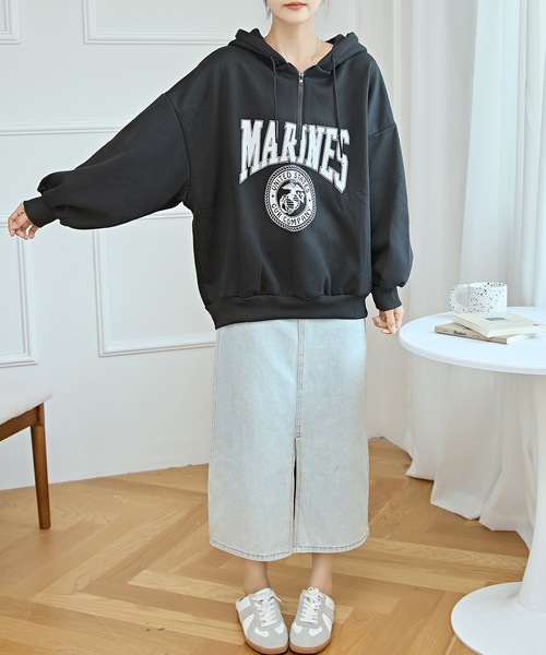 Lace Ladies（レースレディース） パーカー カレッジロゴ オーバー