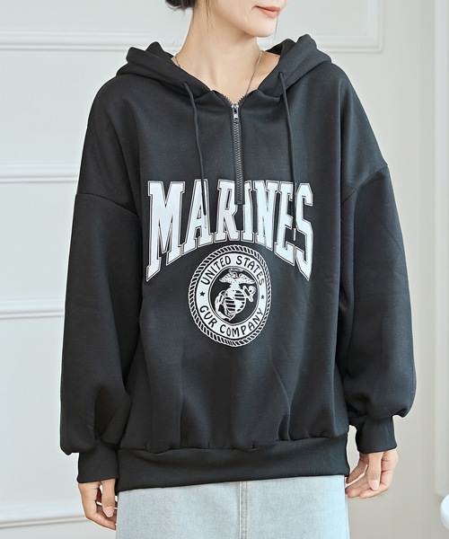 Lace Ladies（レースレディース） パーカー カレッジロゴ オーバー