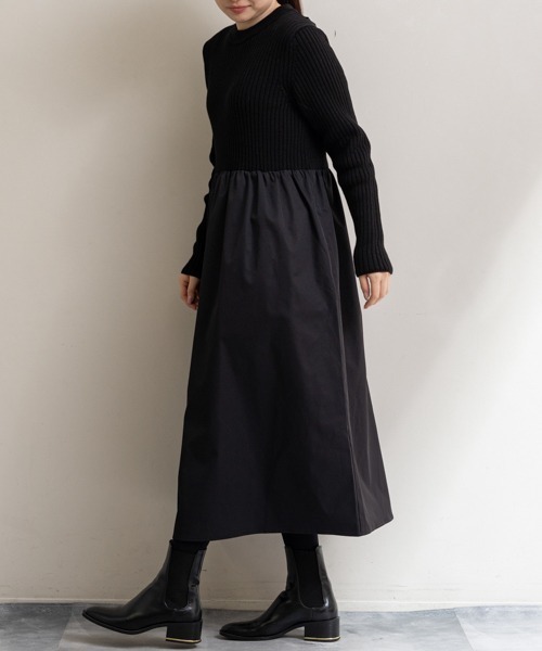 ☆平日限定夏物セール☆ Sono (ソーノ) 切替 バックリボン ワンピース Sono ワンピース 「SONO/ソーノ」バックリボン ハイブリッド
