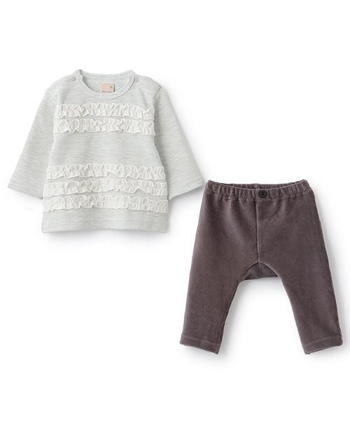 petit main ベビー フリルトップスセット : ZOZOTOWN Yahoo!店 - 通販  