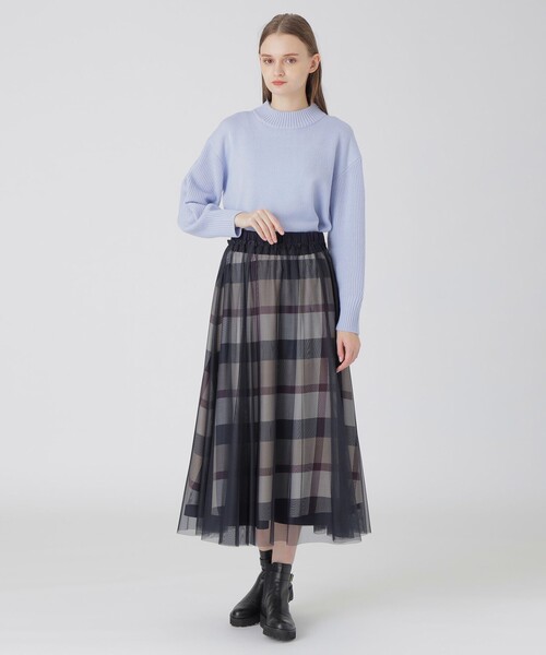 はり君　BLUE LABEL CRESTBRIDGE メガチェックスカート 美品】ブルーレーベルクレストブリッジ メガチェックスカート 38
