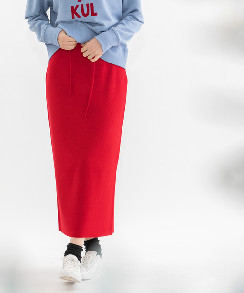 nop de nod（ノップドゥノッド） スカート ミラノリブストレートマキシ