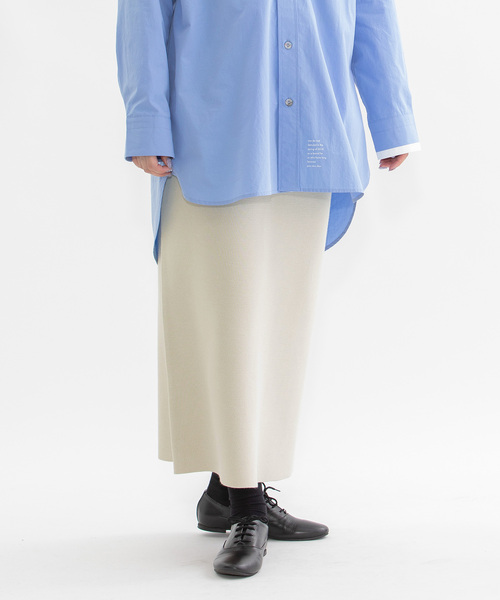 nop de nod（ノップドゥノッド） スカート ミラノリブストレートマキシ