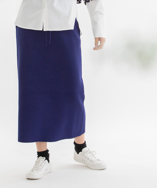 nop de nod（ノップドゥノッド） スカート ミラノリブストレートマキシ