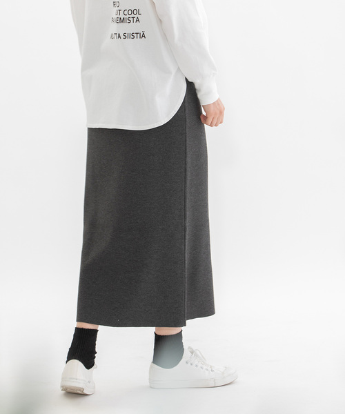 nop de nod（ノップドゥノッド） スカート ミラノリブストレートマキシ